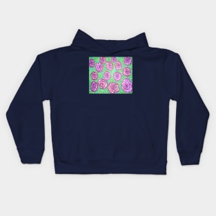 Preppy Rose Garden Print Kids Hoodie